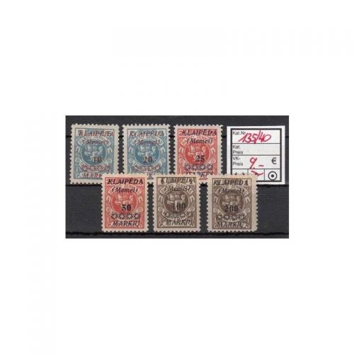 Memel 1923 Mi. Nr. 135-40 *
