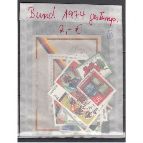 Bund 1974, Mich.-Nr.: 791-825 Gestempelt Komplett