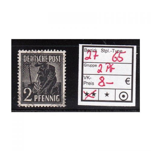 Bezirk 27  nr. 065 Mölkau ** 2 Pf.  geprüft