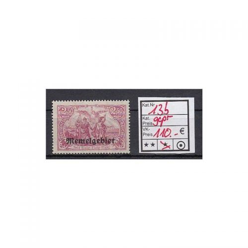 Memel 1920 Mi.  Nr.13 b * geprüft/Attest