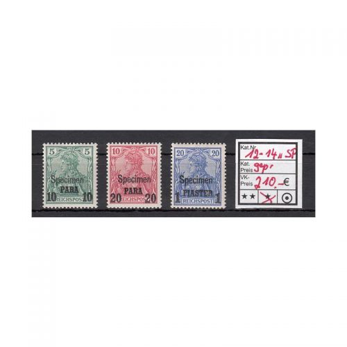 DAP Türkei 1900, Mich.-Nr.: 12-14 SP * geprüft/befund