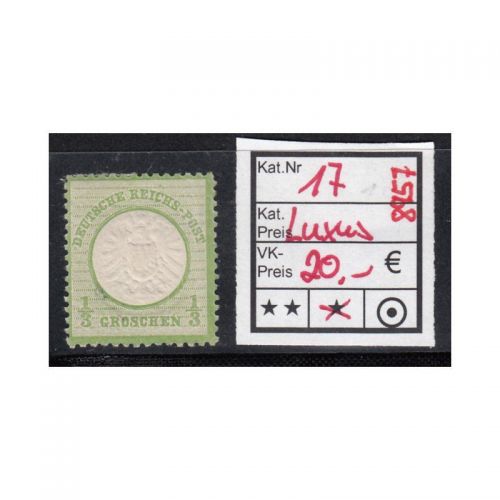 DR 1872, Mich.-Nr.: 17 * LUXUS