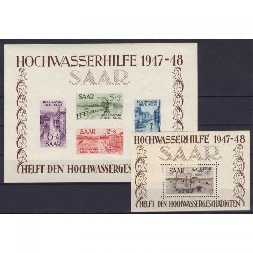 Saarland 1948 Mi. Nr. Block 1+2 **