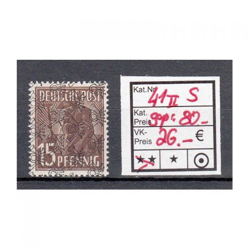 Bizone 1948  Mi. Nr. 41 II S ** geprüft
