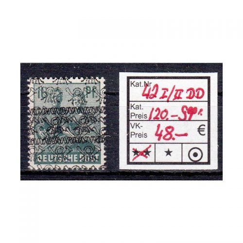Bizone 1948  Mi. Nr. 42 I/II DD ** geprüft  Befund