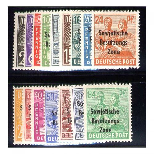 SBZ  1948 Mi.-Nr.:182-97  **