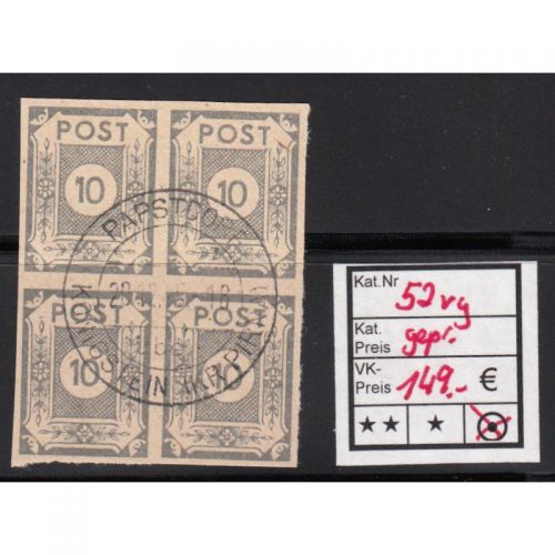 SBZ  1945 Mi.-Nr.:  52a v y gestempelt geprüft Michel 480,00