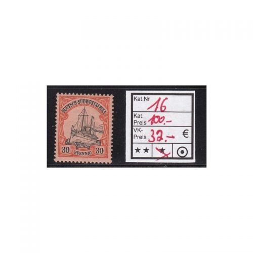 Kolonien Dt. Südwestafrika 1901, Mich.-Nr.: 16 *