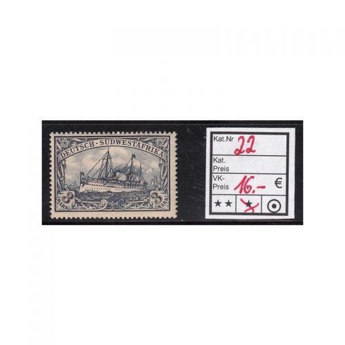 Kolonien Dt. Südwestafrika 1901, Mich.-Nr.: 22 *