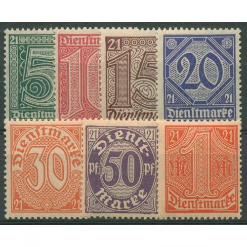 DR Dienst 1920, Mich.-Nr.:D 16-22 **