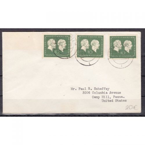 Bund 1954, Mich.-Nr.: 197  Fernbrief USA