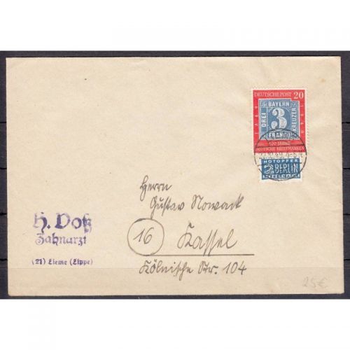 Bund 1949, Mich.-Nr.: 114   Brief
