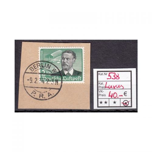 DR 1934, Mich.-Nr.: 538 gestempelt Luxus