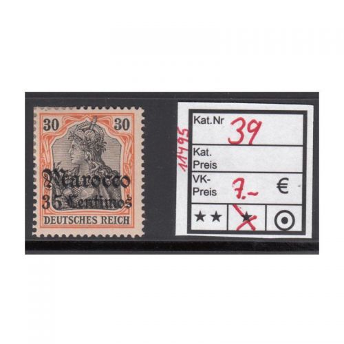 DAP Marokko 1906, Mich.-Nr.: 39 *