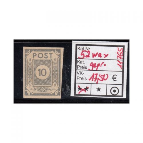 SBZ  1945 Mi.-Nr.:  52 wax ** geprüft