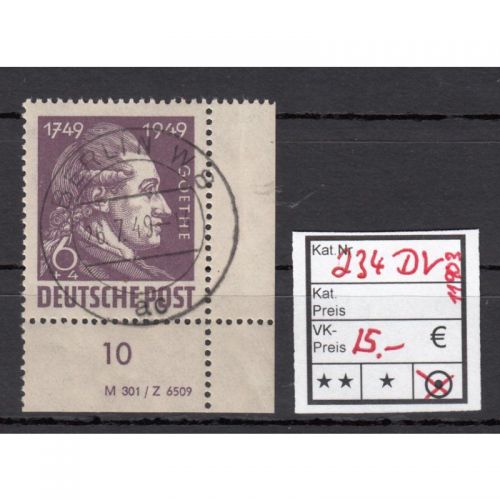 SBZ  1949 Mi.-Nr.:234 DV gestempelt