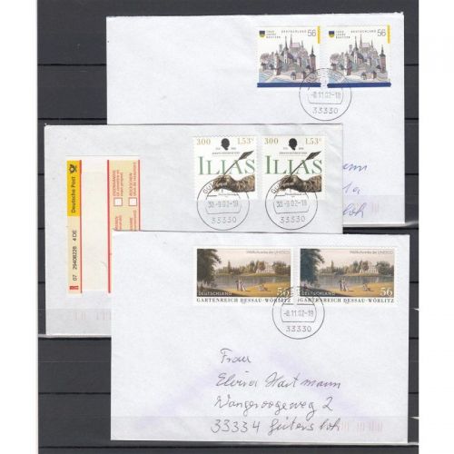 Bund 2002, Mich.-Nr.: 2232+45  2251+2170  2253+77  auf Brief