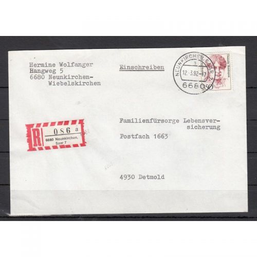 Bund 1988, Mich.-Nr.: 1393  auf Brief