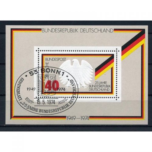 Bund 1974, Mich.-Nr.: Block 10  gestempelt / ESST