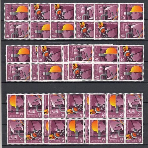 Schweiz 1974 : Mi.-Nr.:1134-36 ** Zdr.4er+6er Kpl.