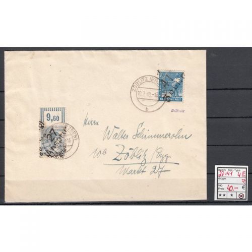 Bezirk 27  nr. 004 Ansprung / Marienberg gest. 12 Pf. auf Brief (+Bezirk 41)