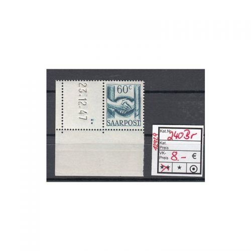 Saarland 1948 Mi. Nr. 240 Br **   (Druckdatum)