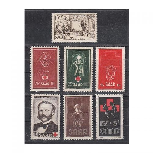 Saarland 1950-56 Mi. Nr. Rotes Kreuz **  Komplett