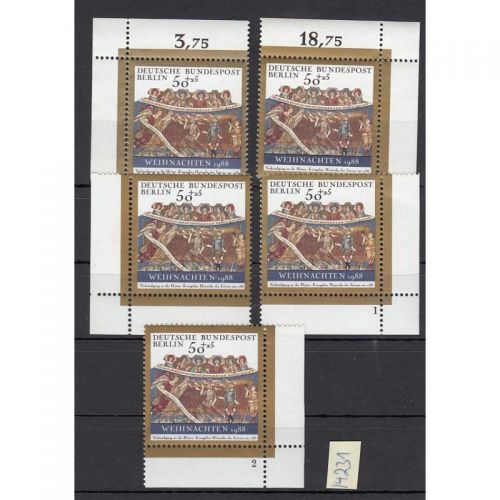 Berlin 1988, Mich.-Nr.: 829 ** Eckrand Komplett