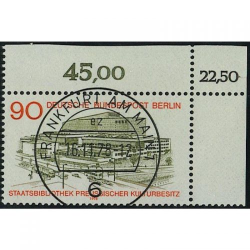 Berlin 1978, Mich.-Nr.: 577 gestempelt Eckrand KBWZ  Frankfurt
