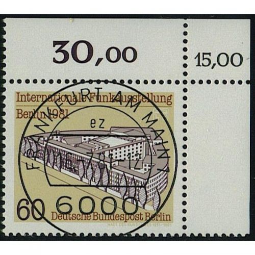 Berlin 1981, Mich.-Nr.: 649 gestempelt Eckrand KBWZ  Frankfurt