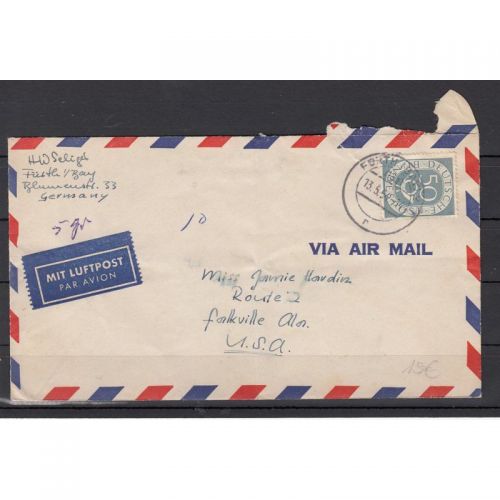 Bund 1951, Mich.-Nr.: 134 EF  in die USA