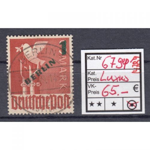 Berlin 1949, Mich.-Nr.: 67 Vollstempel gepr.Berlin-Charlottenburg