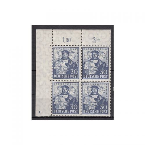 Bizone 1949 Mi. Nr. 105  **  Eckrand 4 er. Block