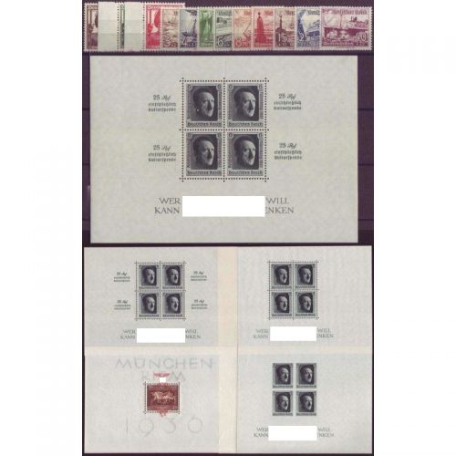 DR 1937 Komplett, Mich.-Nr.: 643-659 **  (inclu. Block 7-11)