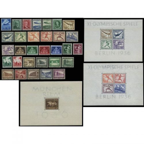 DR 1936, Mich.-Nr.:  603-642 ** Komplett (inclu. Block 4-6)