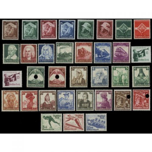 DR 1935 Komplett, Mich.-Nr.: 565-602 **  (ohne Block 3)   (unter 28 %)