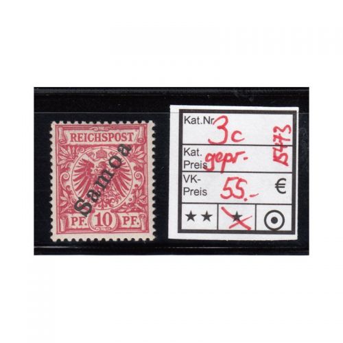 Kolonien Samoa 1900, Mich.-Nr.:  3 c * geprüft
