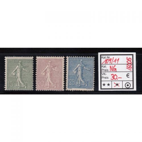 Frankreich 1903 : Mi.-Nr.: 109-11 *