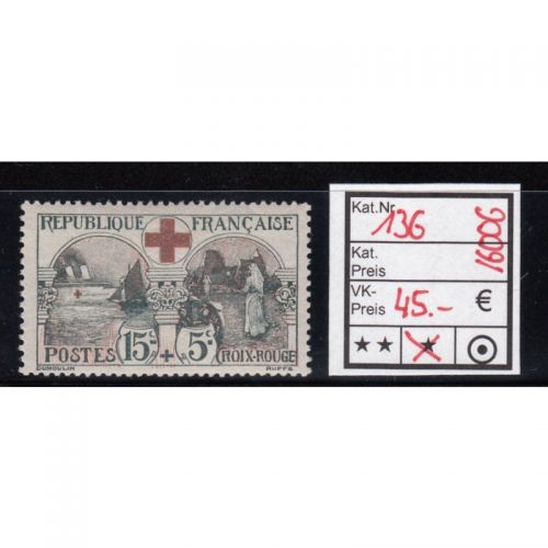 Frankreich 1918 : Mi.-Nr.: 136 *