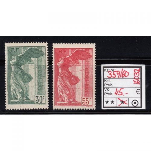 Frankreich 1937 : Mi.-Nr.: 359+60 *
