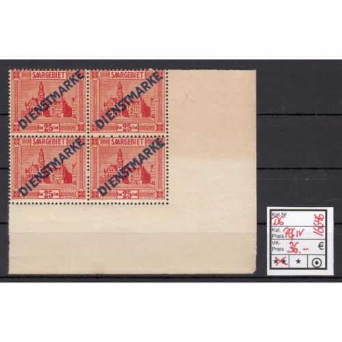Saargebiet 1922 Mi. Nr. 6 ** (Dienstmarken) + Pfl IV