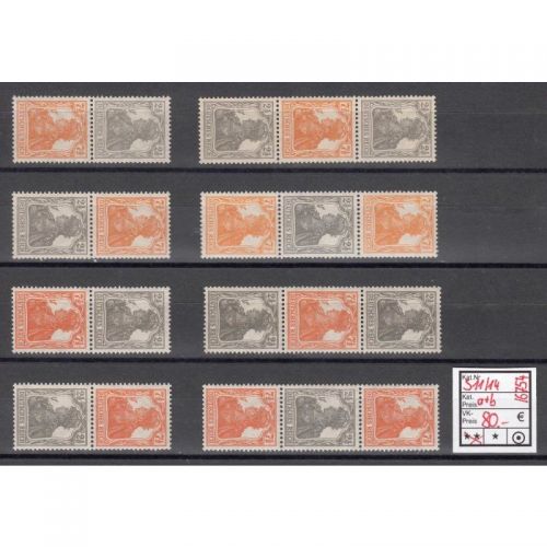 DR 1916/17, Mich.-Nr.: S11-14 a+b  **
