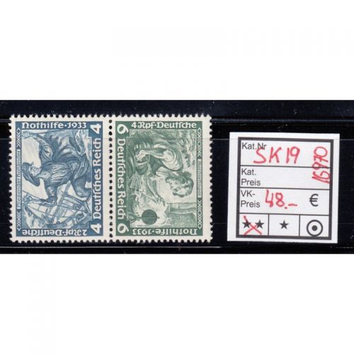 DR 1933 (MH 34), Mich.-Nr.: SK 19  **