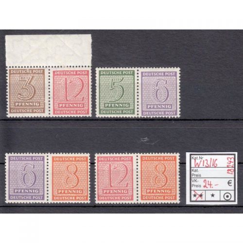 SBZ  1945 Mi.-Nr.:126-37 W13-16 **