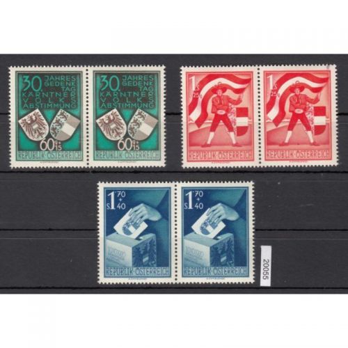 Österreich 1950, Mich.-Nr.: 952-954 ** waag.-paar