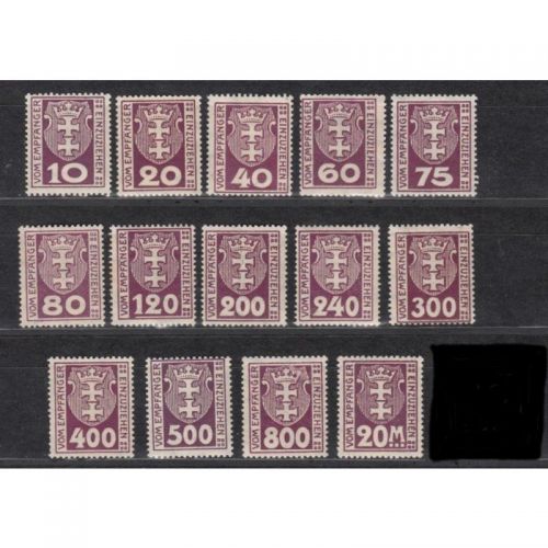 Danzig Porto 1921 Mi.Nr.   P 1-14 *