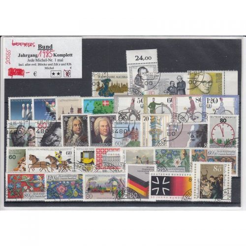 Bund 1985, Mich.-Nr.: 1234-1267 Gestempelt Komplett LUXUS