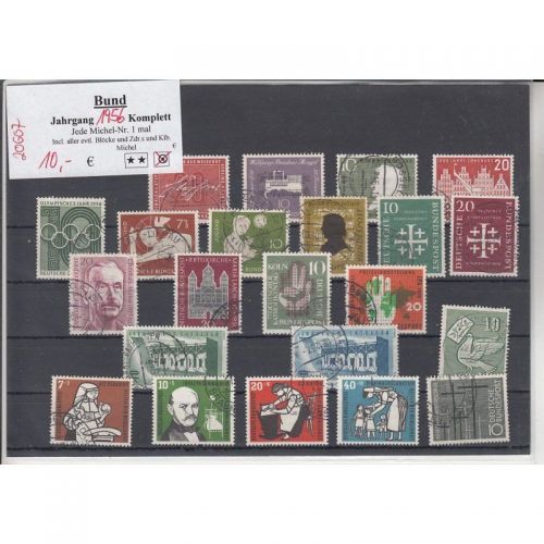 Bund 1956, Mich.-Nr.: 227-248 Gestempelt Komplett