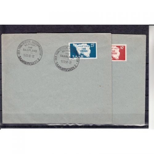 Saarland 1948 Mi. Nr. 260+61 Gestempelt  auf  FDC