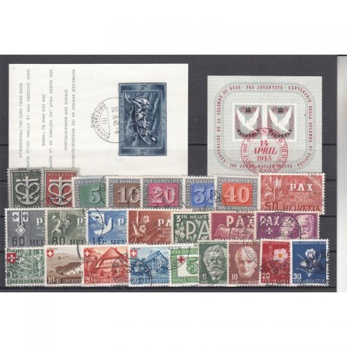 Schweiz 1945 : Mi.-Nr.: Komplett gestempelt  Mi.  1560,00
